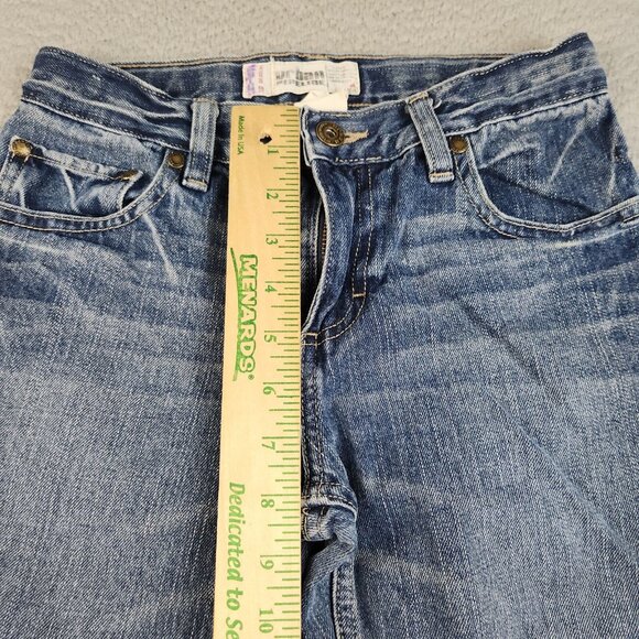 Y2K Urban Pipeline Jeans Boys 10 Blue Straight Leg Relaxed Skater Denim Pants - Picture 4 of 12